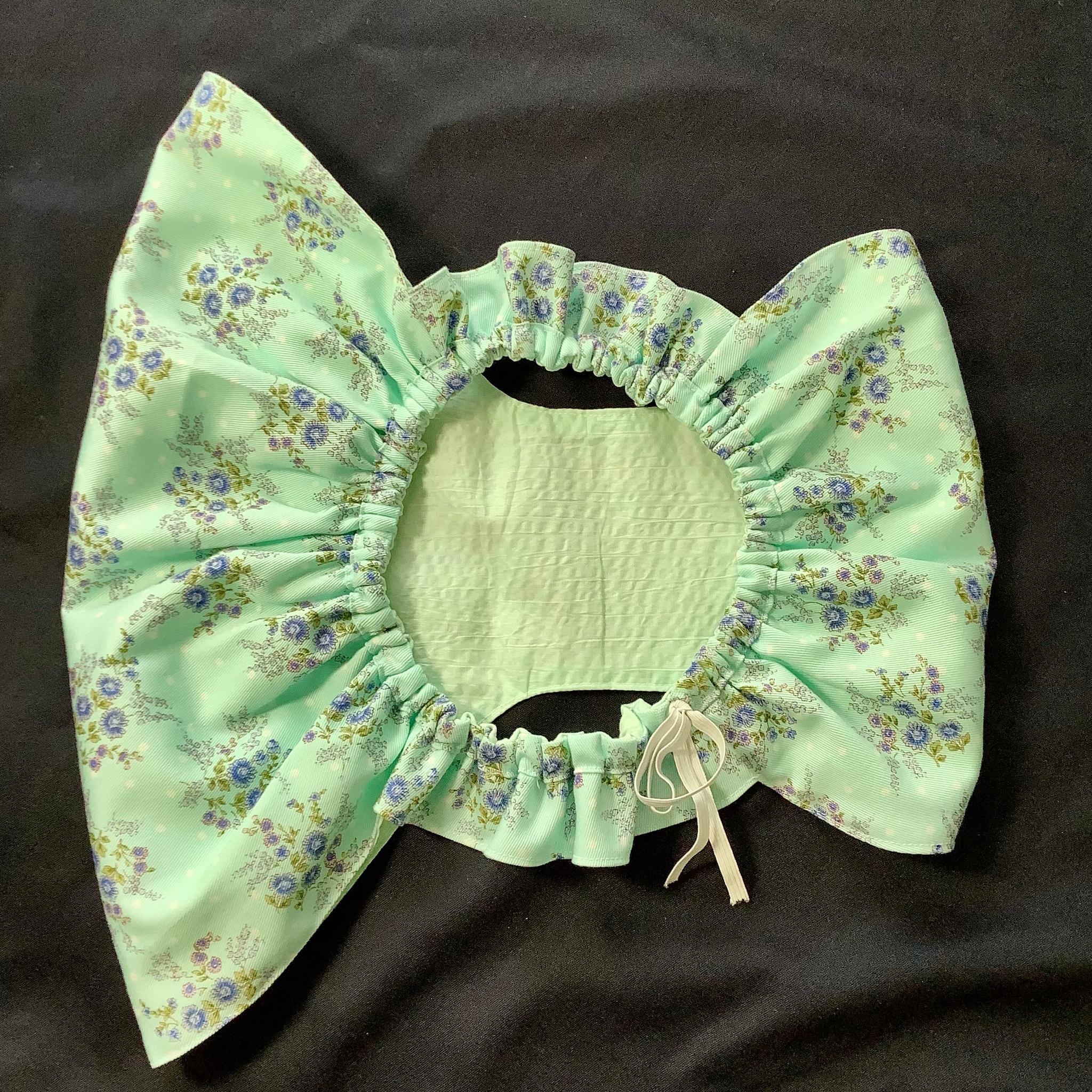 フンティ・姫パン・ふんどしパンツ【029-a】繊細さん敏感肌に優しいリラクゼーションふんティ青フラワーワッフル綿 | 4枚目